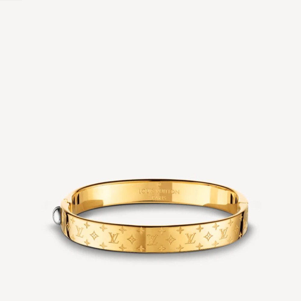 Louis Vuitton Nanogram LV Logo Cuff Bracelet